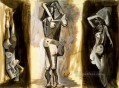 L aubade Trois femmes nues tude 1942 Cubism